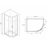 Душевой уголок Abber Schwarzer Diamant 120x90 AG01129M профиль Хром стекло матовое