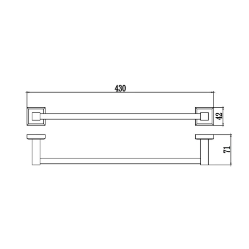 Полотенцедержатель Savol S-409524 цвет Хром