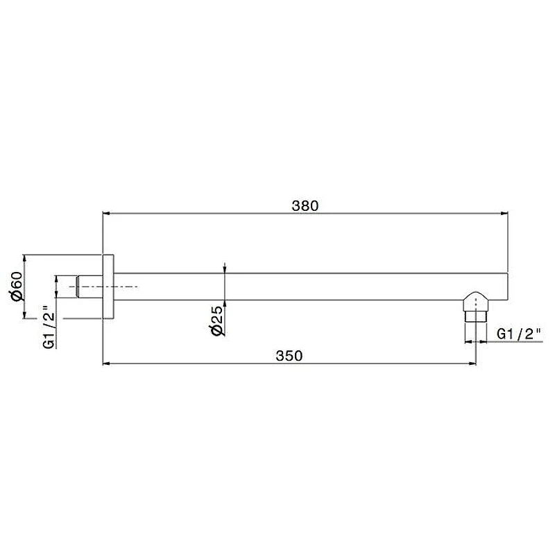 Кронштейн для верхнего душа Newform X-Steel 316 29390X.59.098 цвет Pale Gold