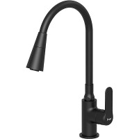 Смеситель для кухни Frap H17-6 F4417-6 Черный матовый латунь