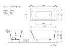 Чугунная ванна Vinsent Veron Devon 170x70 VDV1707045 цвет Белый