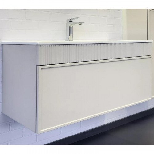 Тумба с раковиной Comforty Мадрид 100 00-00017880 подвесная Серый шелк