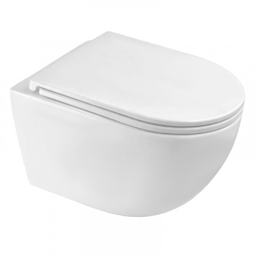 Унитаз Azario Ines White AZ-W03-SW подвесной цвет Белый с сиденьем Микролифт