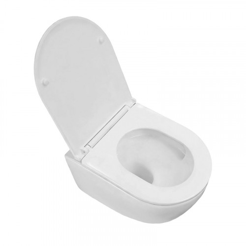 Унитаз Azario Ines White AZ-W03-SW подвесной цвет Белый с сиденьем Микролифт