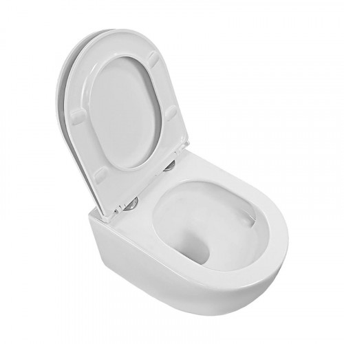 Унитаз Azario Ines White AZ-W03-SW подвесной цвет Белый с сиденьем Микролифт