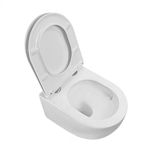 Унитаз Azario Ines White AZ-W03-SW подвесной цвет Белый с сиденьем Микролифт