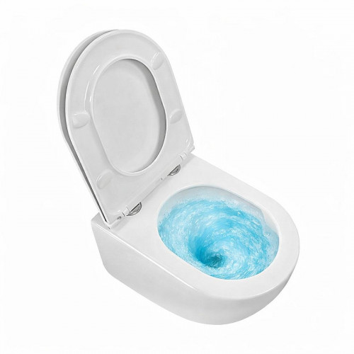 Унитаз Azario Ines White AZ-W03-SW подвесной цвет Белый с сиденьем Микролифт