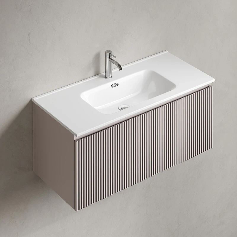 Тумба под раковину Sancos Snob R 1.0 100 SNR1.0100SM подвесная цвет Doha Soft
