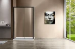 Душевой уголок Vincea Garda 150x80 VSR-1G8015CLB профиль Черный стекло прозрачное