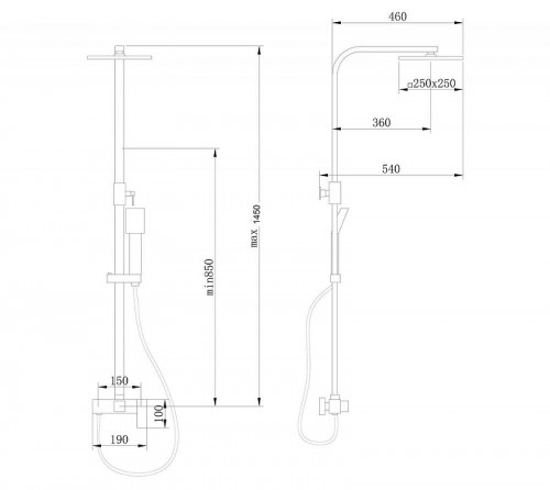 Душевая система Abber Daheim AF8220WL цвет Белый матовый
