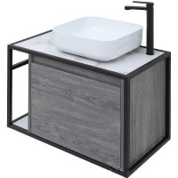 Тумба под раковину Aquanet Nova Lite Loft 75R 261653 подвесная Дуб рошелье МДФ / ЛДСП