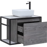 Тумба под раковину Aquanet Nova Lite Loft 75R 261653 подвесная Дуб рошелье МДФ / ЛДСП