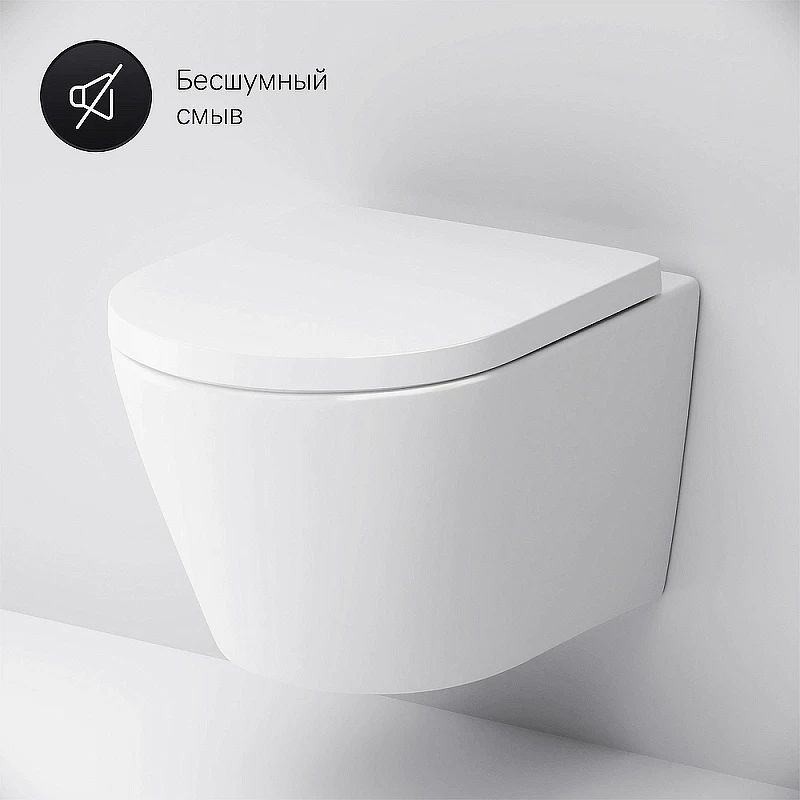 Комплект унитаза с инсталляцией AM.PM Sense FlashClean IS100138.741701 с сиденьем Микролифт и Черной матовой клавишей смыва фарфор подвесной