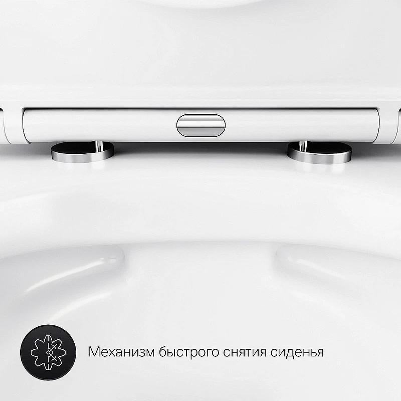 Комплект унитаза с инсталляцией AM.PM Sense FlashClean IS100138.741701 с сиденьем Микролифт и Черной матовой клавишей смыва фарфор подвесной