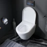 Комплект унитаза с инсталляцией AM.PM Sense FlashClean IS100138.741701 с сиденьем Микролифт и Черной матовой клавишей смыва фарфор подвесной