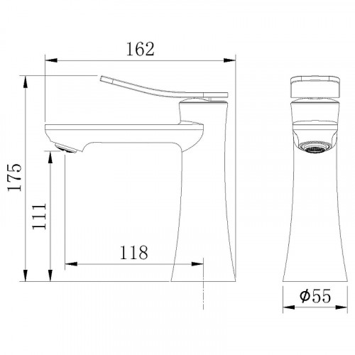 Смеситель для раковины Grossman Advans 510.K35.09.320 Золото брашированное латунь