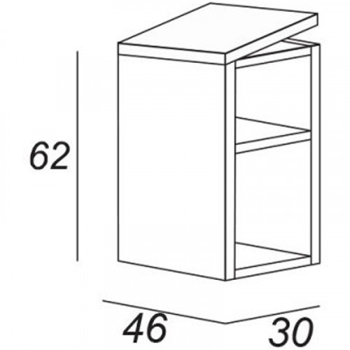 Полка Cezares Urban 30 55164 Frassino scuro МДФ / ЛДСП