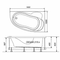 Акриловая ванна Triton Николь 160x100 L Щ0000048679 без гидромассажа