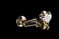 Смеситель для душа Boheme Vogue Crystal 214-CRST Золото латунь на стену