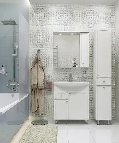 Зеркало со шкафом DIWO Кострома 75 R KOS.Z.75/P/W с подсветкой Белое