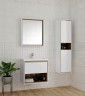 Шкаф пенал Cersanit Louna 35 SP-SL-LOU/Wh подвесной Белый глянец дуб Эврика МДФ / ЛДСП, стекло