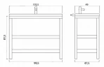 Тумба под раковину Creto Provence 105 9-1118W Wood массив дерева