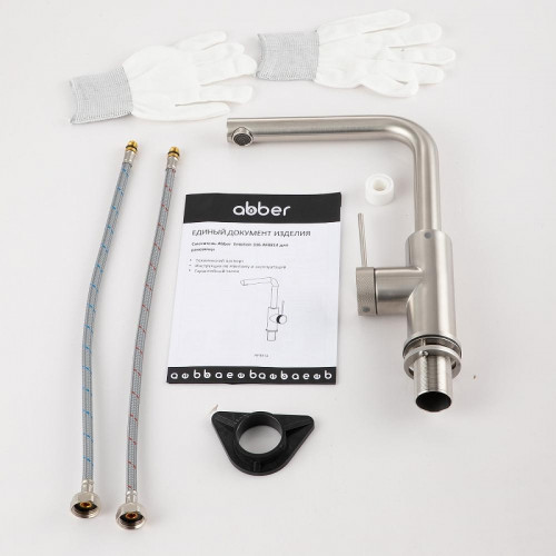 Смеситель для кухни Abber Emotion 316 AF8814BST цвет Сталь брашированная