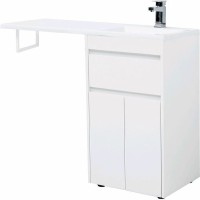 Тумба с раковиной Aquanet Токио 110 R 239207 Белая МДФ / ЛДСП