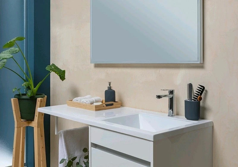 Тумба с раковиной Aquanet Токио 110 R 239207 Белая МДФ / ЛДСП