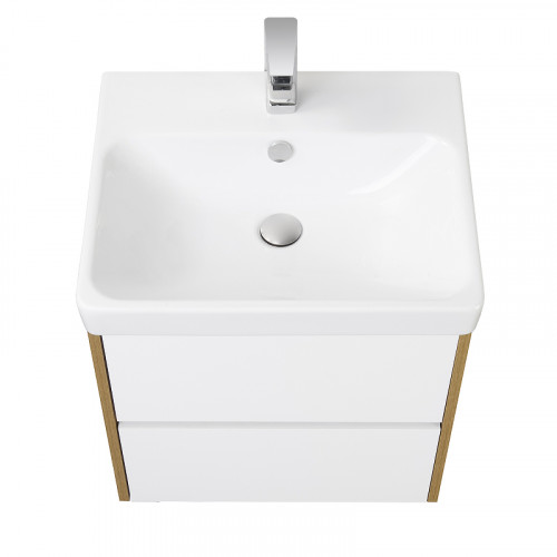 Тумба под раковину Aquaton Сканди 55 1A251701SDZ90 подвесная Белый Дуб рустикальный МДФ / ЛДСП