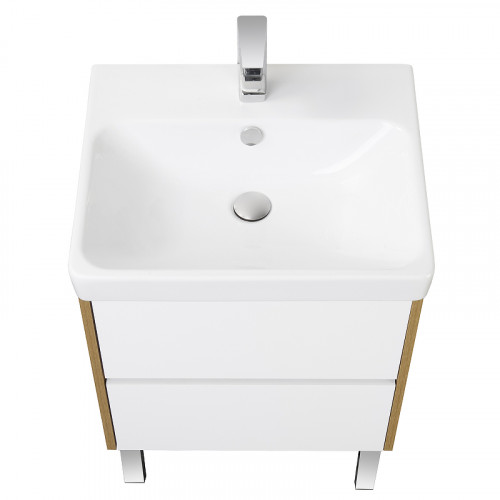 Тумба под раковину Aquaton Сканди 55 1A251701SDZ90 подвесная Белый Дуб рустикальный МДФ / ЛДСП