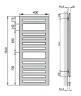 Водяной полотенцесушитель Zehnder Metropolitan Spa MET-150-040 Белый