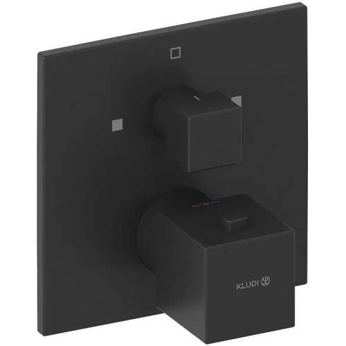 Смеситель для душа Kludi Decus 548103975 с термостатом Черный матовый