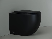 Унитаз Ceramicanova Metropol Rimless CN4004MB приставной Черный матовый с сиденьем Микролифт фарфор приставной