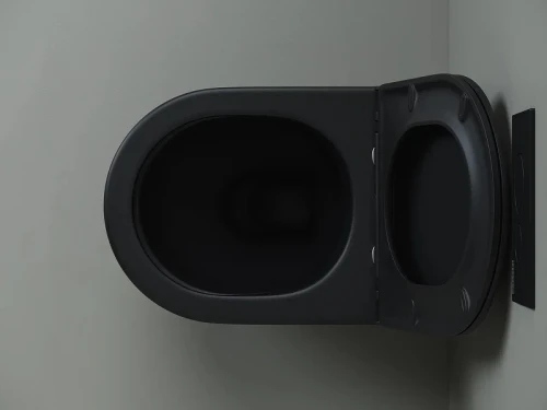 Унитаз Ceramicanova Metropol Rimless CN4004MB приставной Черный матовый с сиденьем Микролифт фарфор приставной