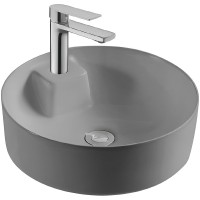 Раковина Aquatek Европа 40 AQ5212-MG Серая матовая фарфор накладная