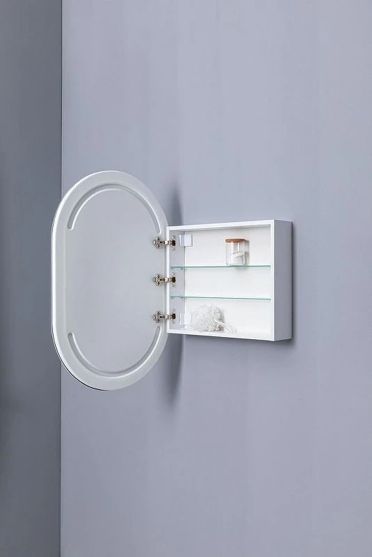 Зеркальный шкаф Aquanet Монте 60 344788 с подсветкой Белый