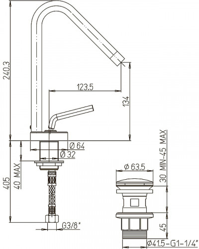 Смеситель для раковины Paini Pixel new 81CR211NEWKM Хром