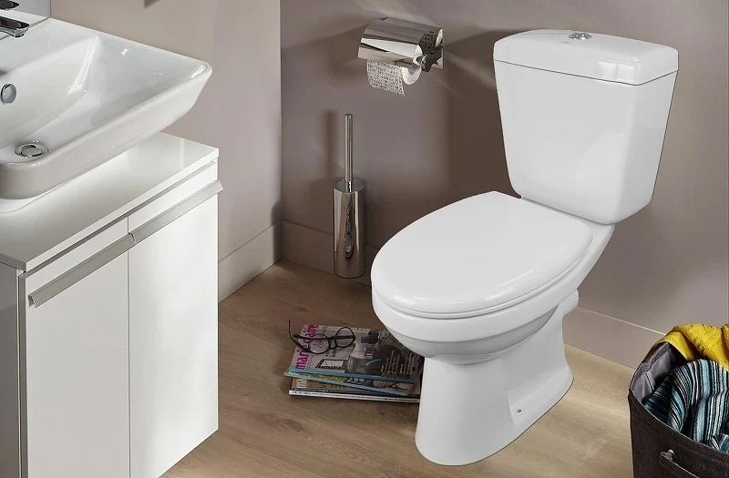 Унитаз компакт Creo Ceramique Project PR1002S+PR1005D+C257S(PR1001S) цвет Белый с бачком и сиденьем Микролифт