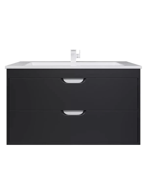 Тумба под раковину Uperwood Modul 100 2930205155 подвесная цвет Черный матовый