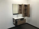 Тумба с раковиной Comforty Бонн 75 00-00006487 подвесная Дуб темный МДФ / ЛДСП