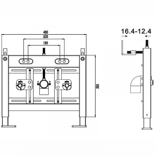 Инсталляция WeltWasser WW Bamberg 480 BD 10000011701 для биде Синяя нержавеющая сталь
