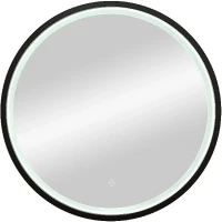 Зеркало Континент Style D 600 ЗЛП1016 с подсветкой Черное с сенсорным выключателем стекло