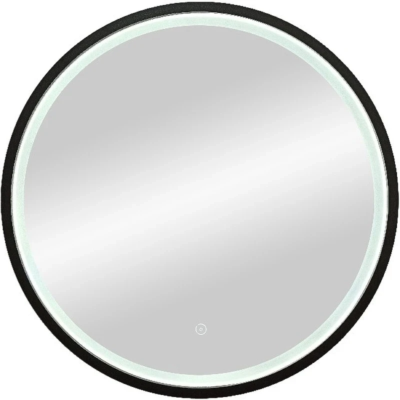 Зеркало Континент Style D 600 ЗЛП1016 с подсветкой Черное с сенсорным выключателем стекло