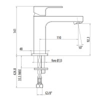 Смеситель для раковины Gattoni Kubik 2582/25C0 Хром латунь