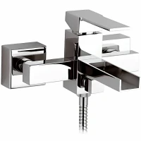 Смеситель для ванны Remer Qubica Cascata QC05 Хром латунь на стену