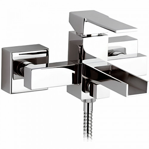 Смеситель для ванны Remer Qubica Cascata QC05 Хром латунь на стену