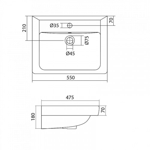 Раковина Onika Santek Тигода 55 1WH302126 цвет Белый
