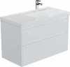 Тумба под раковину Aquanet Nova Lite 2.0 100 R 346312 подвесная цвет Белый глянец