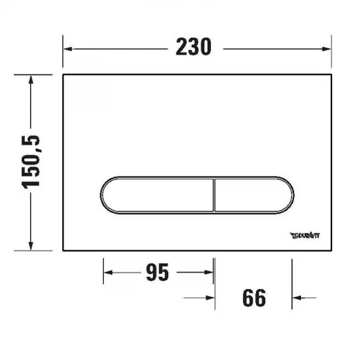 Кнопка смыва для инсталляции Duravit DuraSystem WD5009011000/WF5100011010 цвет Белый